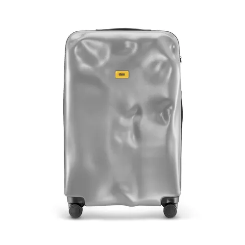 Trolley Crash Gepäck Icon Groß 4 Räder CB 163 Silber - Einkaufsroller mit 4 stabilen Rollen, ideal für komfortables Reisen und Einkaufen, robust und stilvoll in Silber.