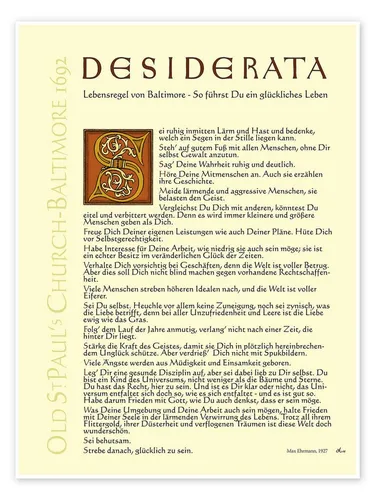 Produktbild Posterlounge Wandbild Desiderata III