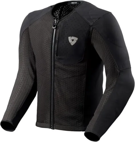 Revit Nucleus Protektorenjacke XXL - Schwarz - Zertifizierte Protektorjacke aus abriebfestem Mesh-Gewebe, ideal zum Tragen solo oder unter einer Jacke. Erfüllt den EN 17092 Standard für optimalen Schutz.
