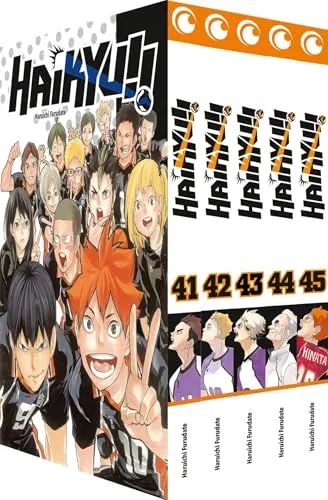 Haikyu!! Sammelbox 5 – Band 41-45 im Schuber - Humoristische Sammelbox mit den Bänden 41-45, perfekt für Fans von Volleyball und packenden Geschichten.