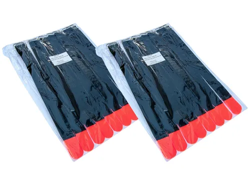 St. Kabelklett Klettband Kabel-Klettband Kabelbinder, 300x25mm, rot-schwarz 20