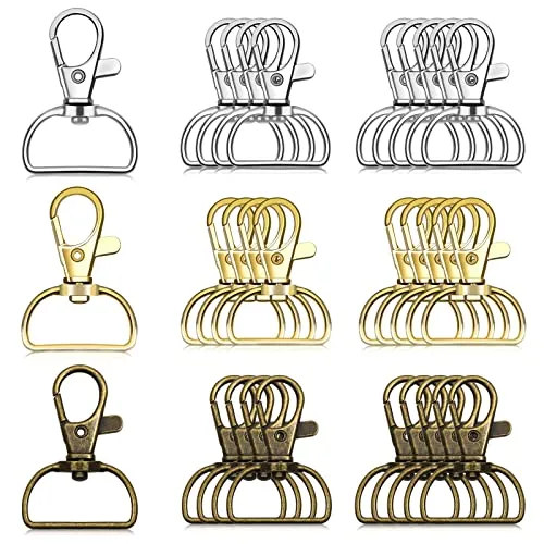 Drehbare Schlüsselringe, 30 Stücke Schlüsselanhänger Schwenker Schlüsselring Verschluss Hummer Haken Schwenk Karabinerhaken Haken DIY Handgemachtes für Schlüsselbund, Schlüsselband, Haustierleinen
