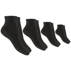 hemmy Fashion Sneakersocken Unisex - Basic Socken (8-Paar) Damen / Herren Socken 35-44 - Baumwolle - Strümpfe schwarz 35-38