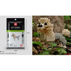 Pudel Figur Bausteine Modell LNO Micro-Bricks