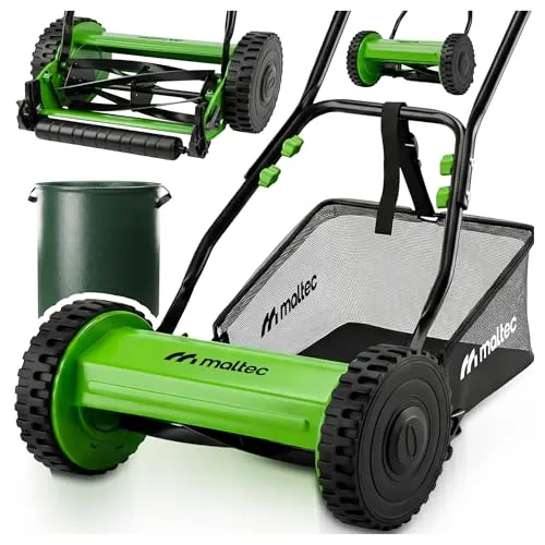 MalTec Handrasenmäher Masterblade300 mit 22L Korb – 30cm Schnittbreite