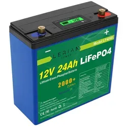 LERIAN POWER LiFePO4 Akku 12V 24Ah 20A für Camping, Boot & Solar
