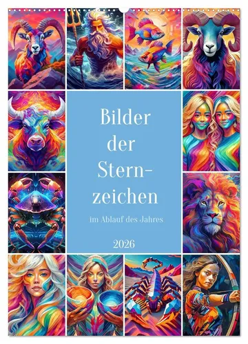 Werner Braun | Wandkalender der Sternzeichen 2025 - Kunstvoll gestalteter Wandkalender mit 14 Seiten, der die Himmelsfiguren des Jahres präsentiert. Ideal für Kunstliebhaber und zur Gestaltung Ihres Raumes.