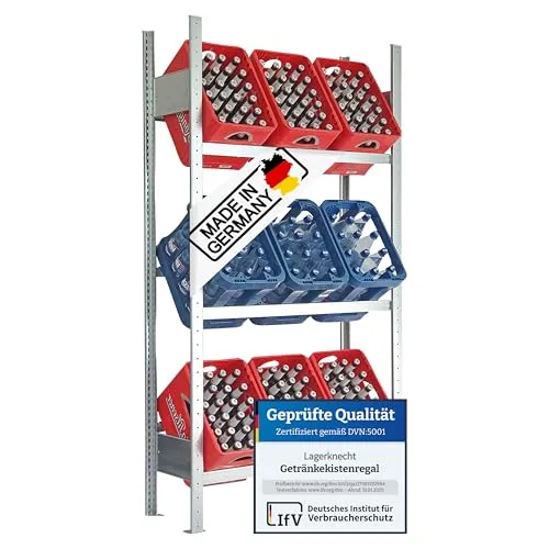 Lagerknecht Standregal für Getränkekisten – Made in Germany von Lagerknecht