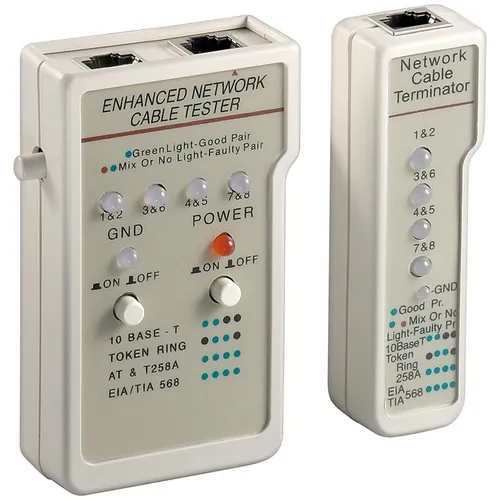 Kabeltester Netzwerk-Tester RJ45 CAT5, CAT6 - Präziser Adertest - HiFi-Kabel, ideal für die Überprüfung von Ethernet-Verbindungen, unterstützt Cat 5, 5e und 6 für zuverlässige Netzwerkqualität.