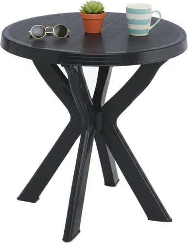 Lorwood Gartentisch Anthrazit 70x70x72 cm für 2 Personen