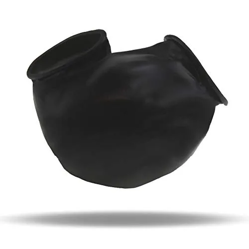 LatexDreamwear 100% Latex rubber Hodensack/Hoden Kondom 0.3 anatomische runde Latex Form/Hülle ohne Aderung und veredelter Oberfläche nicht chloriert für Herren Präservat für den Hoden Farbe schwarz