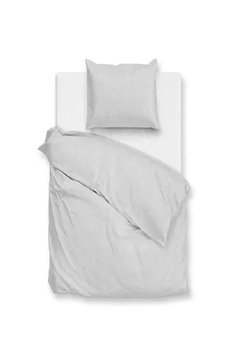 ZO HOME Flanella-di-Lino Bettwäsche 2-teilig - Hochwertige 2-teilige Bettwäsche aus 100% Baumwolle mit weichem Flanell. Stilvolles Design mit grauen Streifen für ein modernes Schlafzimmer. Atmungsaktiv und langlebig für angenehmen Schlaf.