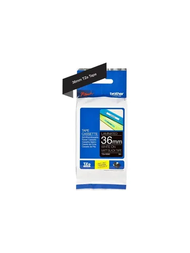 TZe M365 - Schriftband weiß auf mattschwarz, 3.6 cm x 8 m, ideal für P-Touch Drucker und langlebige Beschriftungen