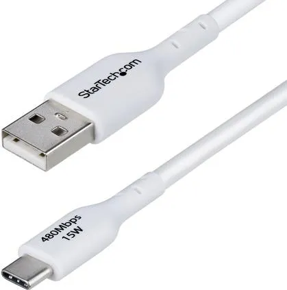 StarTech.com 3m (9.8ft) White USB-A to USB-C Charging Cable/Cord, M/M - USB-Kabel - USB (M) (USB2AC3MNCWHE)