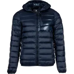 CHAMPION Legacy Steppjacke Herren – Sky Captain, Größe M - Funktionsjacke mit synthetischer Wärmeisolierung, ideal für kalte Tage; ausgestattet mit fester Kapuze und Kinnschutz für optimalen Komfort.