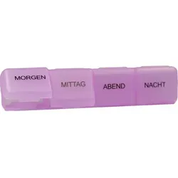 Tablettendose 1 Tag 4 Fächer Groß