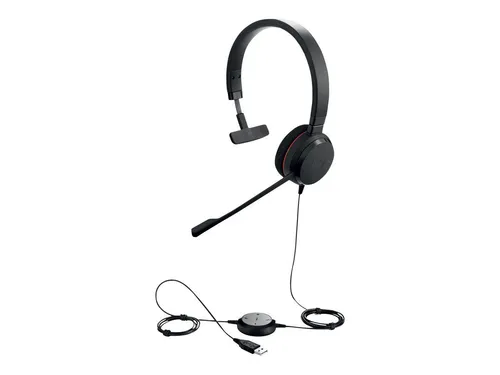 Jabra Evolve 20 SE MS USB-Headset schwarz - Microsoft Teams zertifiziert, Rauschfilter für störungsfreie Gespräche und Freisprechfunktion