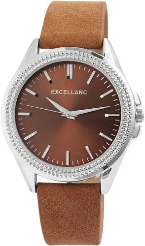 Excellanc Quarzuhr EX0323 Herrenuhr mit Lederimitationsband - Elegante Armbanduhr für Herren mit stilvollem Lederimitatband, ideal für jeden Anlass und sorgt für einen modischen Auftritt.