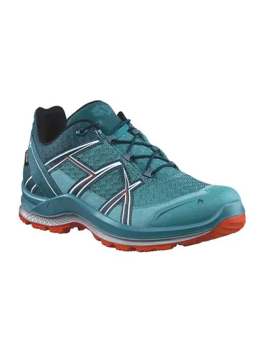 HAIX Black Eagle Adventure 2.2 GTX Ws - Blau/Bunt-Kombi Wanderschuh - Wasserdichter GORE-TEX® Wanderschuh mit hoher Atmungsaktivität und optimalem Klimakomfort, ideal für abwechslungsreiche Einsätze bei warmem Wetter.