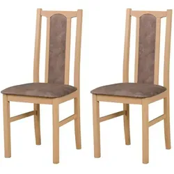 Esszimmerstuhl 2er-Set Beige, Maße: B: 43 H: 94