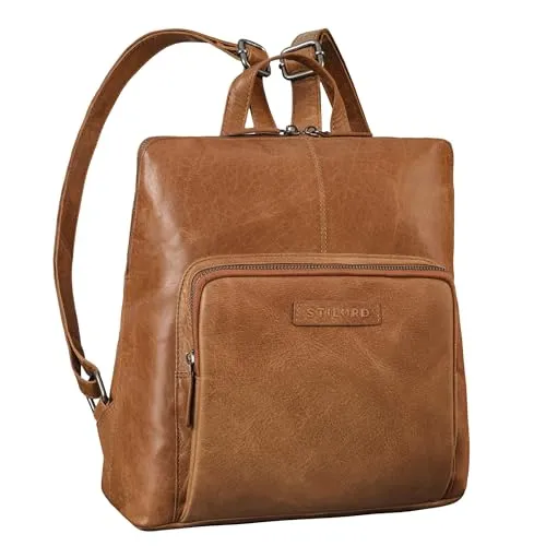 STILORD 'Dorothea' Kleiner Lederrucksack Damen - Eleganter Vintage Daypack aus Echtleder - Tagesrucksäcke aus hochwertigem Echtleder mit praktischem Tabletfach für sicheren Transport Ihrer Wertsachen und stilvolles Auftreten.