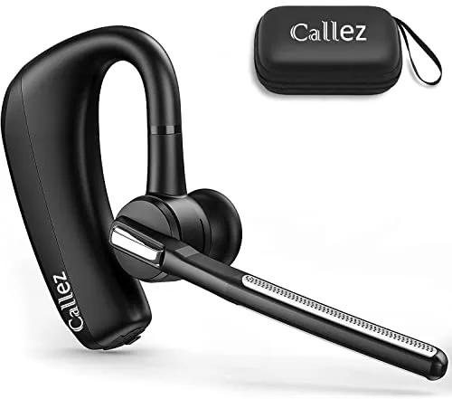 Headset Bluetooth mit CVC8.0 Dual Mikrofon Noise Cancelling, Kabellos Kopfhörer V5.0 Wireless Headset Handy für iPhone Samsung Smartphone Autofahren Business Office, Klar Chat, Super Leicht