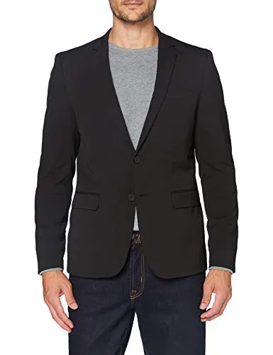 CASUAL FRIDAY CFBernd Blazer Herren Sakko Slim Fit, Größe 46, Farbe Black - Sakkos für Herren, klassisches Slim-Fit Anzugsakko aus weichem Material, nachhaltig produziert mit recycelten Materialien und Better Cotton Initiative.