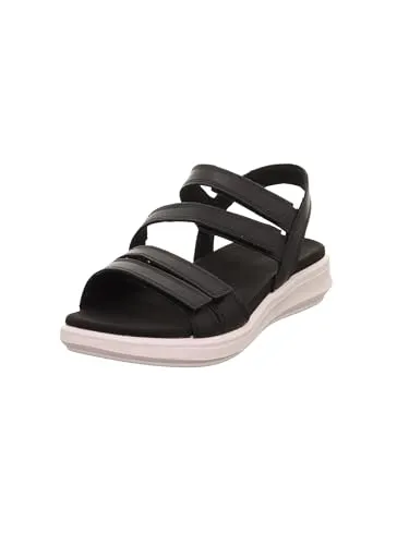 Legero Damen Ella Sandale - Schwarz 0100, 38 EU - Wanderschuhe mit atmungsaktivem Textilfutter und Komfortweite