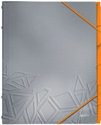 LEITZ Ordnungsmappe Urban Chic DIN A4 PP 6 Fächer grau