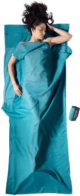 COCOON Egyptian Cotton Insect Shield TravelSheet laguna blue - Innenschlafsack aus ägyptischer Baumwolle mit Insektenschutz, ideal für hygienischen und komfortablen Schlaf auf Reisen.
