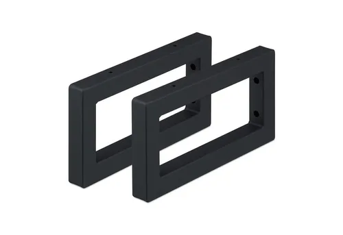 relaxdays Wandregalhalter 2er Set, schwarz - individuelle Gestaltung - Wandkonsolen 2er Set aus robustem Stahl für DIY-Projekte. Ideal als Halter für Waschtische, Wandregale in Küche oder Wohnzimmer. Einfache Montage inklusive Befestigungsmaterial.