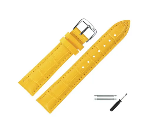 MARBURGER Uhrenarmband 14mm Leder Alligator Prägung