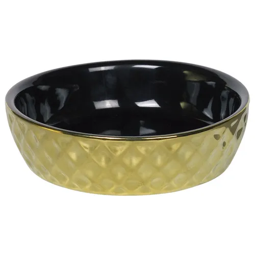 Nobby Katzen Keramik Schale Gold Ø14cm Schwarz-Gold 250ml Futternapf