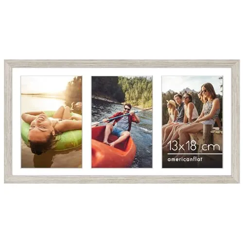 Americanflat 20x41 cm Bilderrahmen Collage in braun von Americanflat