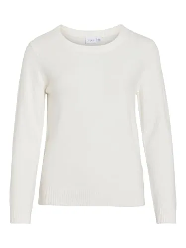 VIRIL L/S O-Neck Knit TOP-NOOS - Stylischer Langarm-Strickpullover für Damen, aus leichter Viskose mit Stretchanteil und modischen Rippdetails – perfekt für jeden Anlass!
