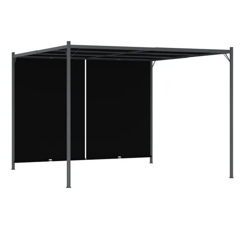 Gartenpergola mit Versenkbarem Dach 3x3 m Anthrazit - Kompakte Gartenpergola mit versenkbarem Dach für flexiblen Sonnenschutz. Ideal für entspannte Stunden im Garten. Robuster Stahlrahmen sorgt für Stabilität und Langlebigkeit.