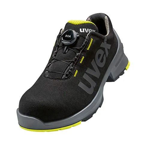 uvex 1 Halbschuhe S2 schwarz, gelb Weite 12 Gr. 41 - Arbeitsschuhe mit ergonomischer Konstruktion, bieten optimalen Schutz und Komfort. Ideal für den täglichen Einsatz, rutschfest, wasserfest und atmungsaktiv.