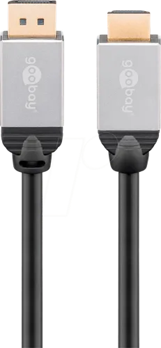 Wentronic 71460 Kabelschnittstellen-/Gender-Adapter DisplayPort HDMI Schwarz - Grau (71460)