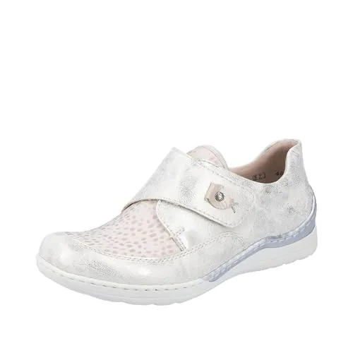 Rieker Komfort Slipper Damen 48951-90 Beige Metallic 37 EU von Rieker