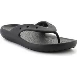 Crocs Classic Flip V2 Schlappen Black 37-38 - Pantoletten mit ergonomischem Design und konturiertem Fußbett aus Croslite-Material für optimalen Komfort und Dämpfung, ideal für Strand, Pool und alltägliche Spaziergänge.