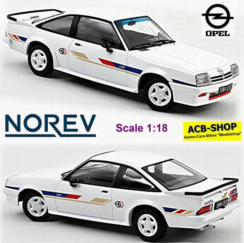 NOREV 1:18 Opel Manta Guy Frequelin (1984) White 183305 - Modellauto im Maßstab 1:18, detailgetreue Nachbildung des ikonischen Opel Manta, ideal für Sammler und Modellbau-Enthusiasten.