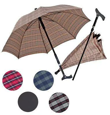 Ossenberg Stockschirm Twin mit Fritzgriff in braun von Ossenberg