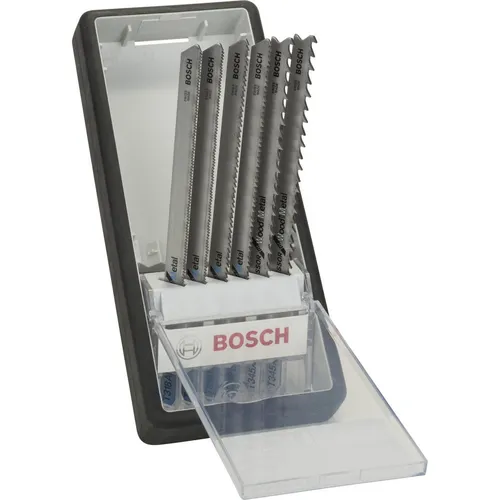 BOSCH 2607010573 Stichsägeblatt ROBUSTLINE 6er Set - Sägeblätter für Metall, original Bosch Qualität, ideal für präzise Schnitte und Langlebigkeit in der Anwendung.