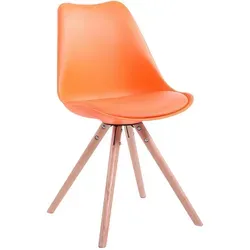 CLP Besucherstuhl Toulouse Rund orange/natura in orange von CLP