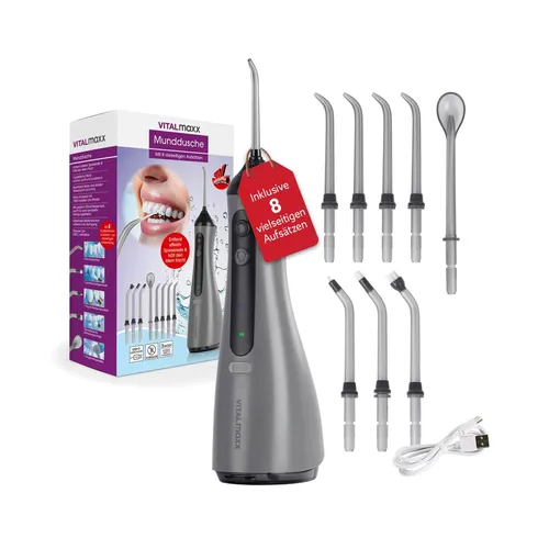 VITALmaxx Munddusche mit 8 Aufsätzen 3,7V