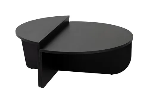 Skye Decor Orion Couchtisch – Holz Schwarz, 90 x 30 x 60 cm - Eleganter Couchtisch aus melaminharzbeschichteten Spanplatten, kombiniert Stil und Funktionalität. Ideal für Ihr Wohnzimmer, mit großzügiger Ablagefläche und robuster Bauweise für den täglichen Gebrauch.