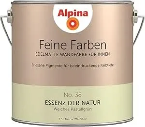 Alpina Feine Farben No. 38 – edelmatte Innenfarbe in Weichem Pastellgrün - Farben – Erleben Sie einzigartige Raumstimmungen mit beeindruckender Farbtiefe und einfacher Verarbeitung. Ideal für eine elegante und edle Gestaltung Ihrer Räume.