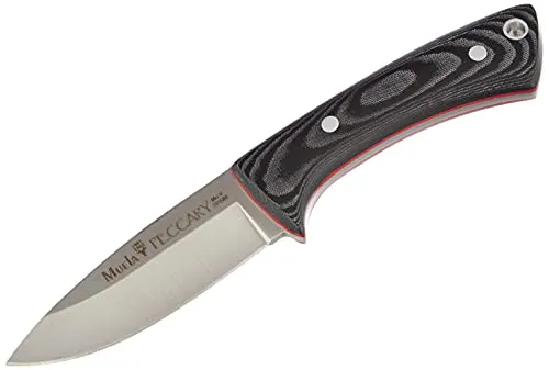 Muela Peccary Schwarz Neck Knife - Taschenmesser mit 7 cm Klingenlänge, leicht und kompakt für optimale Tragbarkeit, ideal für Outdoor-Aktivitäten.