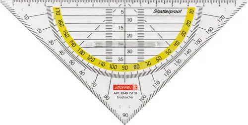GEODREIECK Brunnen 16 cm mit Griff Geometrie-Dreieck 10-49 757 01