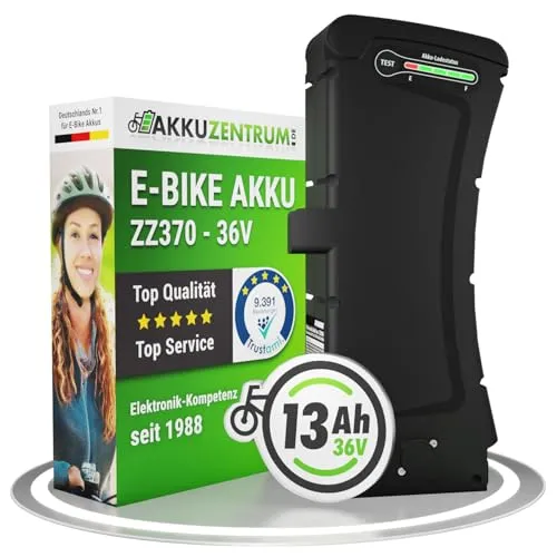 E-Bike Akku SideClick SMART 36V 12,8 Ah - Lithium Ion Maratron Performance, kompatibel mit Prophete, Zündapp, Kreidler und mehr